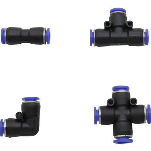 8mm Slip lock connector Greenhouse Tee Connector, Elbow, Cross Connector, Straight Connector Garden Pipe joint 1 Pcs