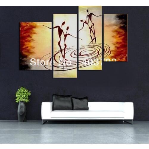 MODERN ABSTRACT HUGE LARGE CANVAS ART OIL PAINTING LOVER DANCING BEAUTIFUL ART HOME DECORATION GIFT