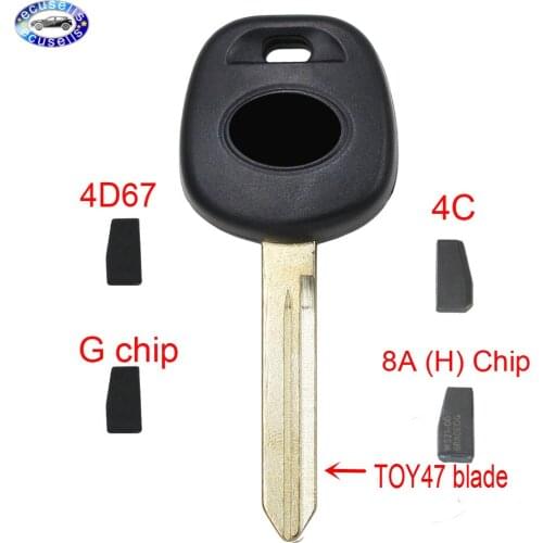 Transponder Key Fob Ignition With Chip 4D67/ ID4C / G Chip / H chip for TOYOTA Camry Avalon Uncut TOY47 Blade