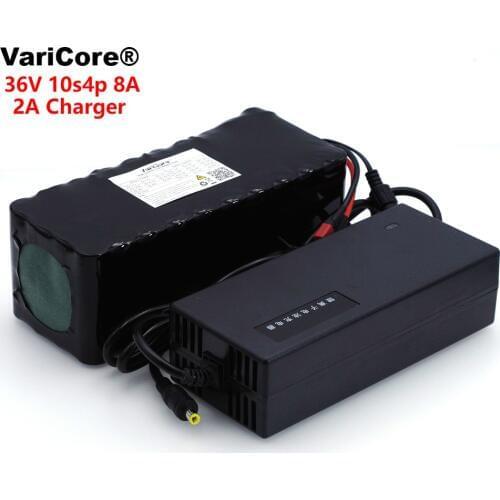 VariCore 36V 8Ah 10S4P 18650 Rechargeable battery pack ,modified Bicycles,electric vehicle with PCB Protection+42V 2A Charger