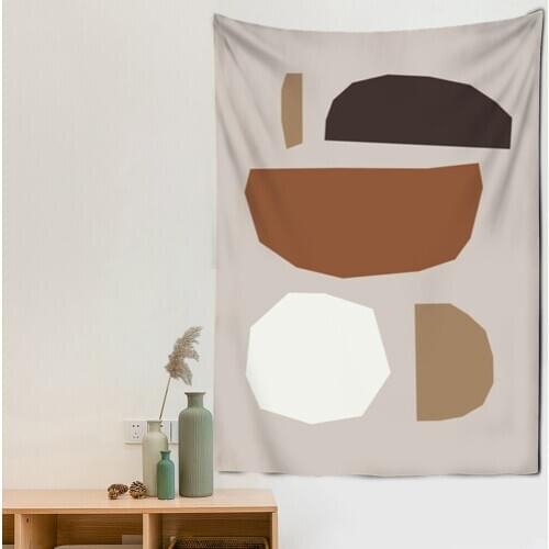 Japanese Sunset Tapestry Pink Mountain Nature Forest Wave Abstract Landscape Boho Decor Hanging Wall Tapestries Mandala Blanket