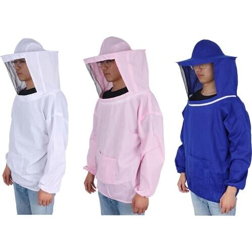 3 Colors Professional Beekeeping Protective Suit Bee Insect Feeding Supplies Keeping Beekeeper Equipment White/Dark Blue/Pink