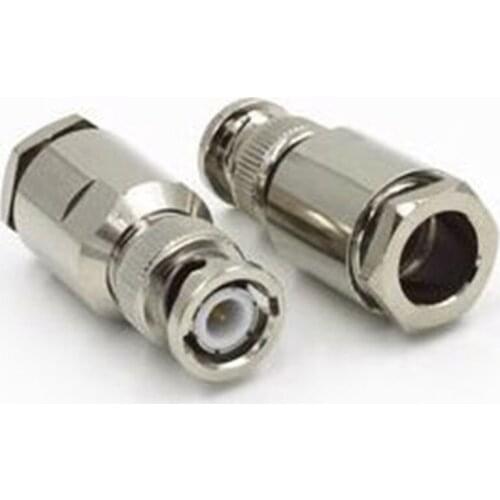 1pcs Mounting Type BNC Male Plug Connnector Crimp For RG213 RG214 RG8 LMR400 Cable