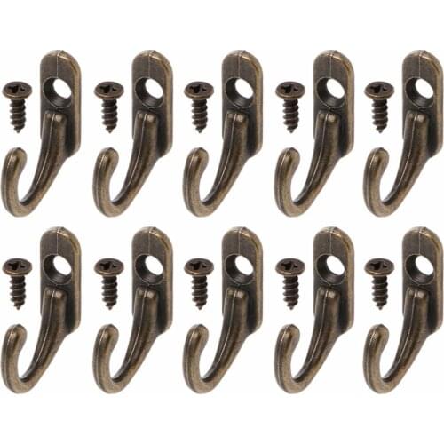10x Antique Wall Mounted Hooks Key Holder Letter Rack Hanger Hanging Zinc Alloy