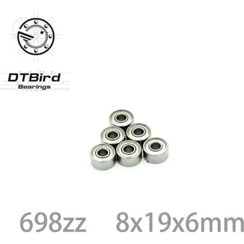 10pcs 698ZZ 698 ZZ 8x19x6mm Mini Ball Bearing Miniature Bearing Deep Groove Ball Bearing Brand New 8*19*6 MM