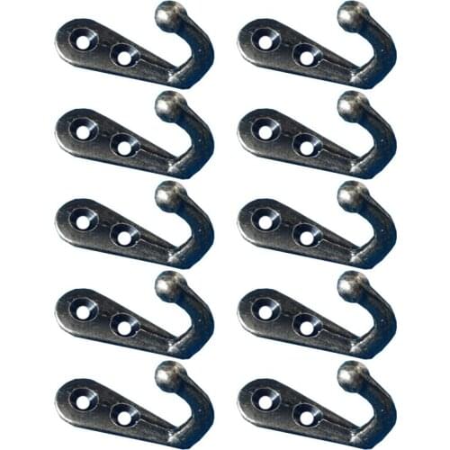 10pcs Wall Door Metal Antique Hooks Hanger For Key Clothes Coat Hat Bags Towel