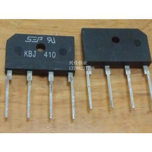 10PCS The new bridge rectifier bridge pile flat bridge KBJ410 4A 1000V original spot