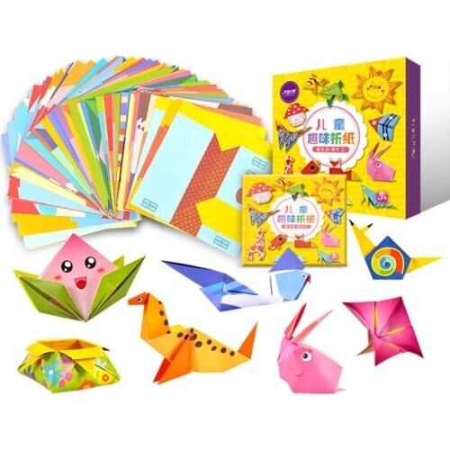 108 Stk/set Kids Cartoon Kleur Papier Vouwen En Snijden Speelgoed/Kinderen Kingergarden Art 3D Puzzel Diy Educatief Speelgoed