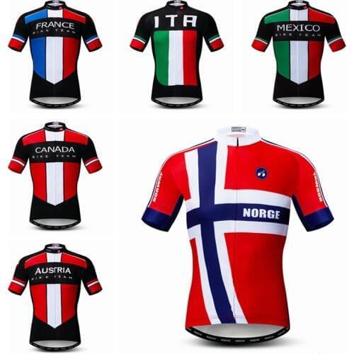 Weimostar National Team Cycling Jersey Shirt Men Summer Sport Bicycle Clothing Maillot Ciclismo Quick Dry mtb Bike Jersey