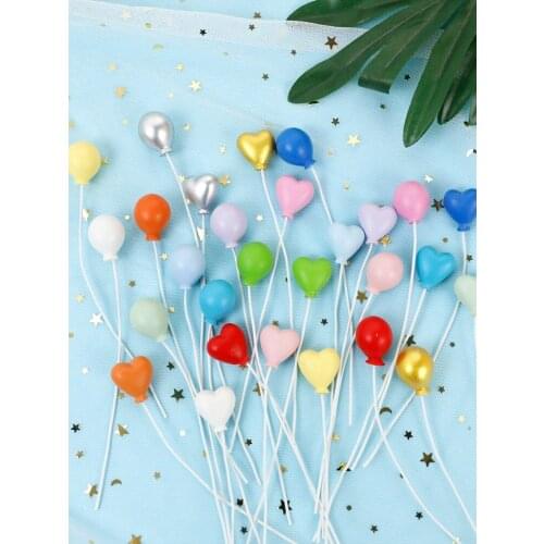 Cake Topper Colorful Love Balloon Plug-in Colorful Cartoon Childrens Party Desserplug-in Set Birthday Part Decoration Supplies