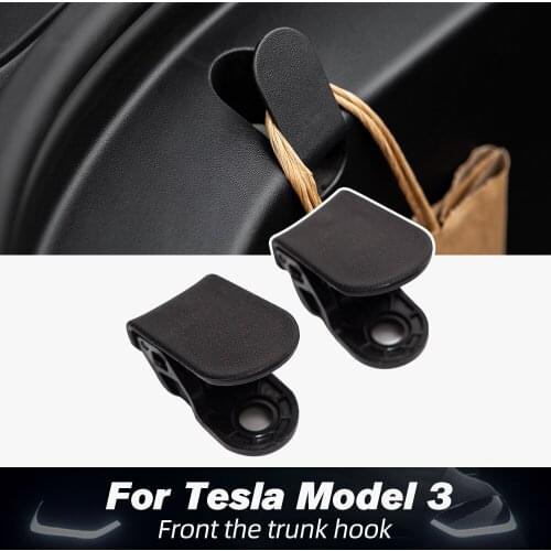 Model3 Car Front Trunk Hook For Tesla Model 3 2021 Accessories Interior Functional Front Spare Box Hook For Tesla Model Three