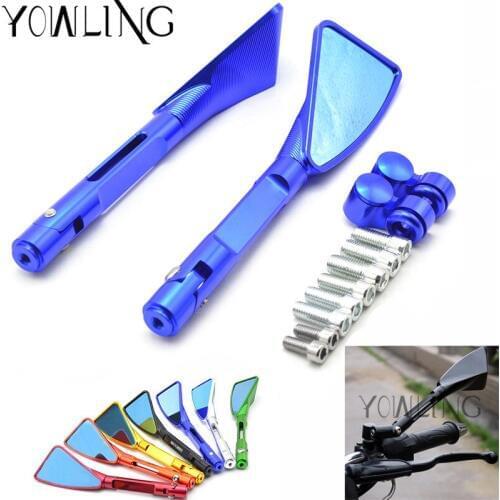 Motorbike Motorcycle Handle Bar End Rearview Side Mirrors For Suzuki Gsr 600 Sv650 1000 Gsf 600 1250 Bandit 600 MT125 MT-03 MT07