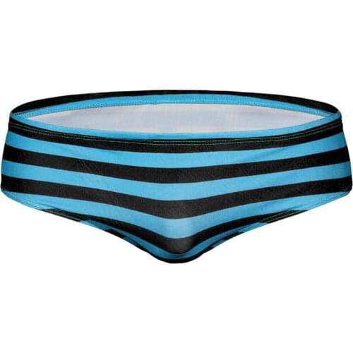 Mens Swimming Briefs 2021 New Horizontal Striped Swimming Beach Holiday Shorts Sexy Transparent Quick-Drying Swimsuit Gay Panti