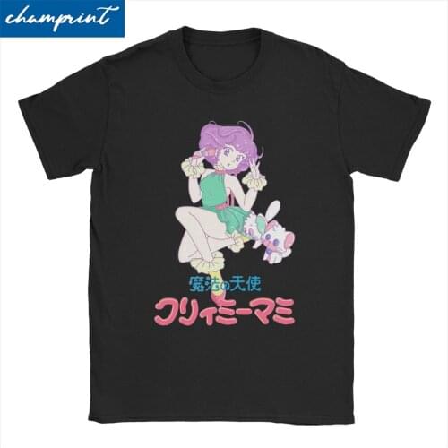 Men Women Shoujo Mahou No Tenshi Idol Creamy Mami T Shirts Magical Angel Anime Girls Tops Round Collar Tees Plus Size T-Shirt