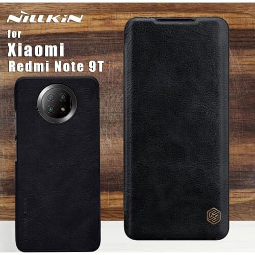 Nillkin For Xiaomi Redmi Note 9T 5G case qin Leather Pu full 360 Phone Case Protective Back Cover For Redmi Note 9T