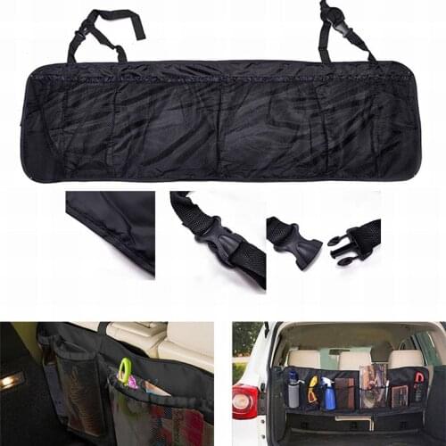Car Trunk Organizer Backseat Storage Bag Net For Suzuki Swift SX4 Renault Duster Megane 2 3 Logan Captur Kia RIO Soul Sportage