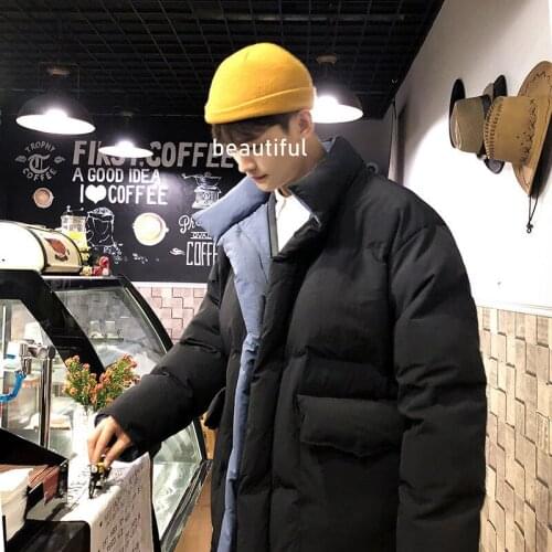 Woman Casual Oversize Fashion Clothing Man Stand Collar Parkas Korean Streetwear Thickened Warm 2021 Winter New