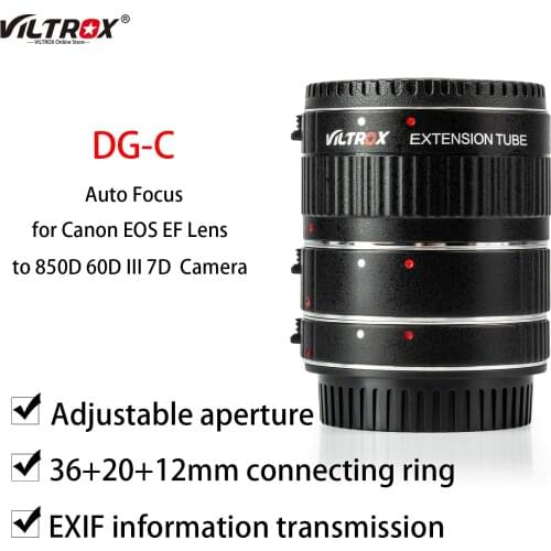 Viltrox DG-C Lens Adapter Ring Mount Auto Focus AF Macro Extension Tube for Canon EOS EF Lens DSLR camera 850D 60D III 7D II 80D
