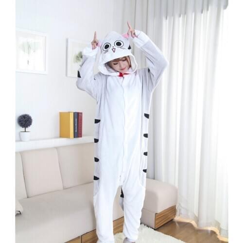 Animal Cheese Cat Onesies Adults Pajamas Unisex Sleepsuit Children Animal Sleepwear Kigurumi onesie Cosplay Costumes Party Dress