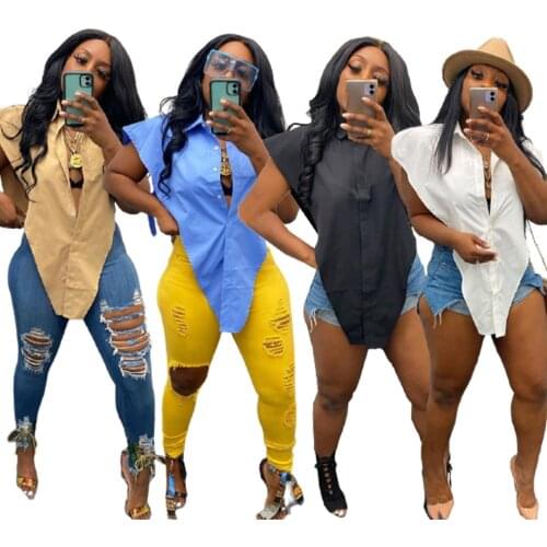 Sexy Sleeveless Club Shirts Open Waist Tops Turn Down Collar Button Fashion Streetwear Women Club Party Wear 2021 Y2k Clothes