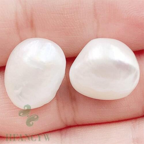 Freshwater pearls Baroque pearls Earring 18k Ear Stud Dangle Earbob AAA Mesmerizing Real Irregular Cultured Accessories Aurora