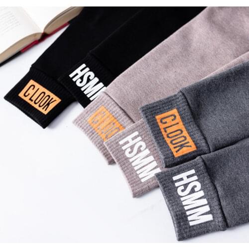 Girls' bottoms plus plush and thick winter childrens warm pants pants long pants wear all kinds of solid cotton pants