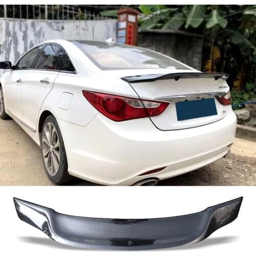 Car Trunk Spoiler Carbon Fiber FRP Auto Rear Trunk Wing R Style Refit Accessories Spoiler For Hyundai Sonata 8 2010-2014