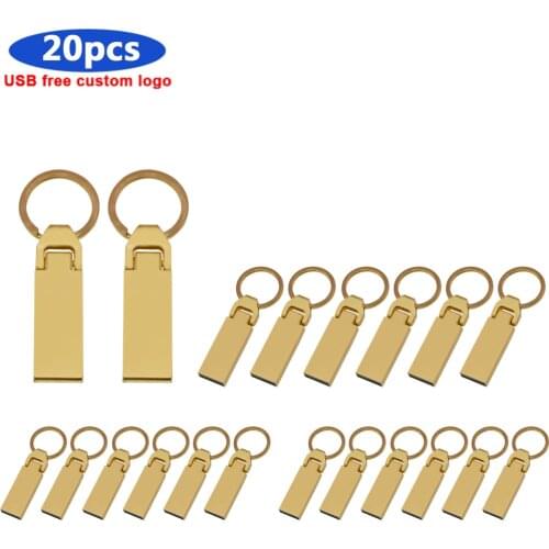 Super Mini waterpoof metal 20pcs logo free 128gb 32gb usb flash Drive pendrive 64gb usb 2.0 pen drive 16gb Flash Memory Stick
