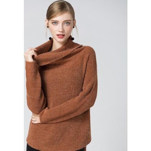 Coffee turtleneck sweater women knitted sweaters woman oversized long fashion 2019 spring autumn plus large size loose