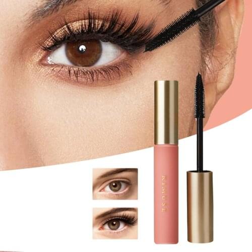 Slim Curling Mascara Waterproof Sweatproof not Easy to Take off Naturally Long and Plump Eyelash Base Cosmetics Mascara Makeup