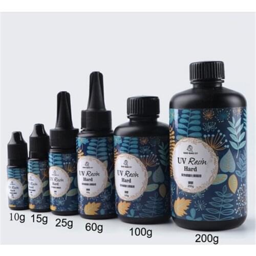 Resin Glue Clear Gel 10/15/25/60/100/200g UV Curing Solar Curing Sunlight Active DIY UV Resin Soft And Hard 2 Types