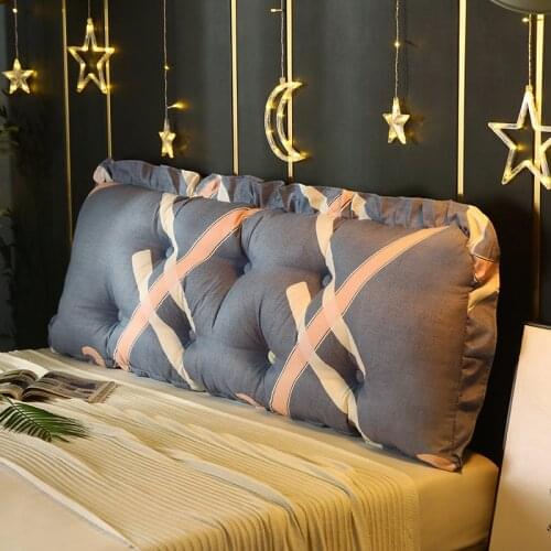 Korean lace big long reading pillow cushion backrest cushion large sofa waist pillow for tatami single double bed soft pillows