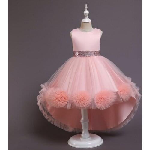 New Retail Kids Party Evening Gowns Lace Ball Gown Flower Girl Dresses For Weddings First Communion Dresses For Girls