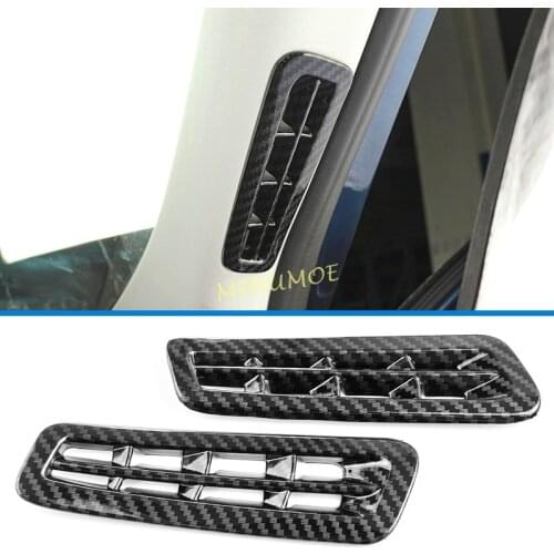 Carbon Fiber Interior A-Pillar Air Vent Cover For Ford Escape Kuga 2020 2021