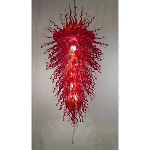 High Quality Red Color Modern Murano Glass Chandelier