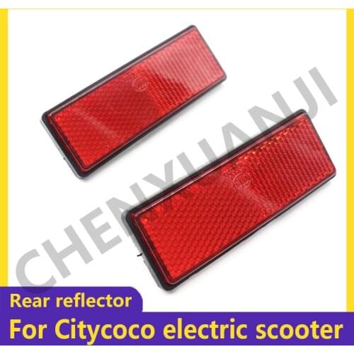 High Quality Reflectors Rectangular Safety Mark Signal Strip Rear Position for Citycoco Electric Bicycle Scooter