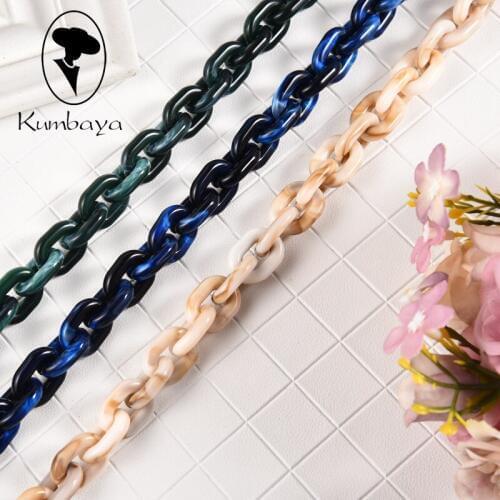 Top-rated 1.0 Meter 15*19mm Acrylic Necklace Strand Parts Linked Bag Chains Women Jewelry DIY Accessories Glasses Chains N028