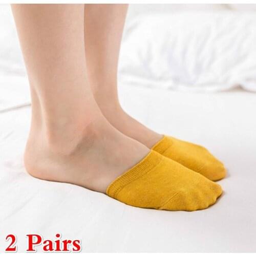 Woman Summer Forefoot Socks Female Half Foot Toe Cover Socks High Heels Invisible Cotton Breathable Socks