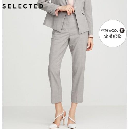 SELECTED Womens Spring and Summer Bussines Cropped Suit Pants S|420118502