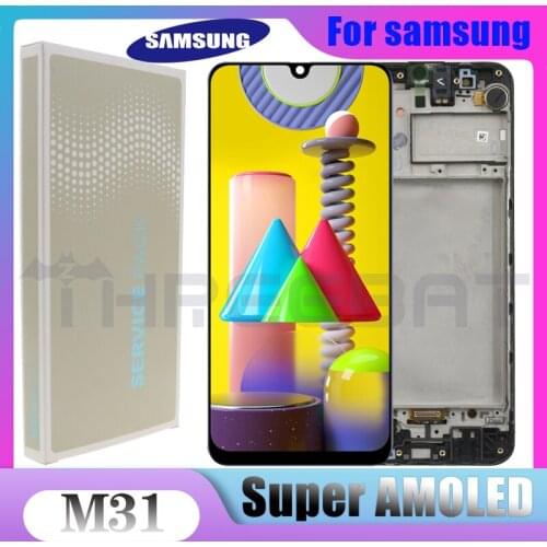 100% Original 6.4'' AMOLED For Samsung Galaxy M31 M315 M315F SM-M315F LCD Display Touch Screen Digitizer Assembly+Service Pack
