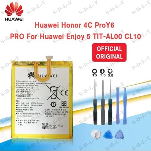 100% Orginal Huawei HB526379EBC 4000mAh Battery For HUAWEI Y6 Pro Enjoy 5 Honor 4C Pro TIT-L01 TIT-TL00 -CL00 TIT-CL10 +Tools