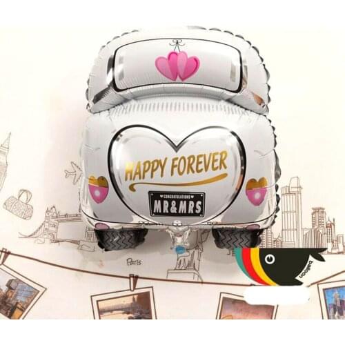 20pcs/lot White Wedding Car Helium Foil Balloons Wedding Valenties Day Holiday Globos Party Decorations Ballons For Wedding