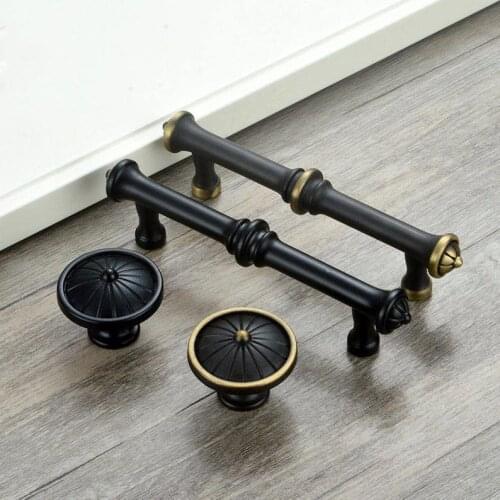 3.75'' 5'' Modern Black Pull Handle Knobs Drawer Pulls Handles Dresser Knobs Kitchen Cabinet Handles Door Pull Knob
