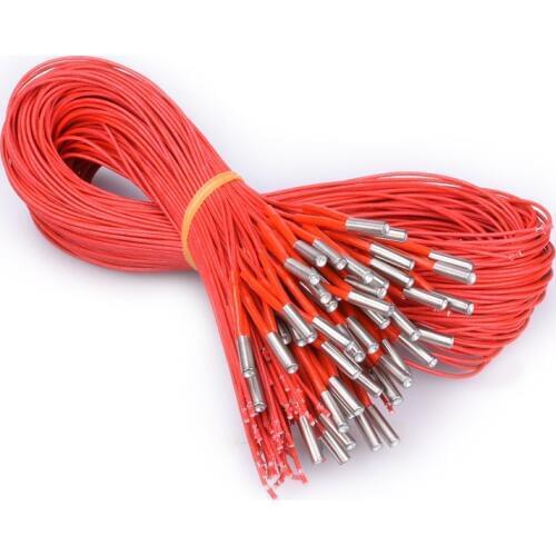 50PCS 3D Printer Parts Heater Cartridge 12V 40W 6*20MM Reprap 12V 40W For V6&V5 J-head Hotend