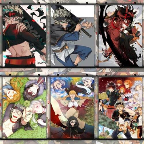5D Diamond Painting Black Clover Diamond Embroidery Full Square Round Japanese Anime Mosaic Cross Stitch Kits Home Decor