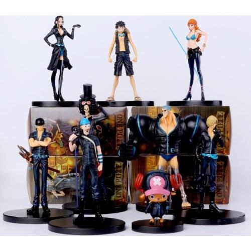 NEW ARRIVAL 20cm One Piece black and blue FRANKY Action figure toys doll collection KIDS gift In Box