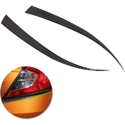 For Honda Civic 10th Gen 2016 2017 2018 2019 Car Accessory Front Headlamp Headlights Eyebrows Eyelids Bumper Carbon Fiber Cover