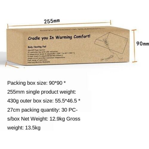 Large Electric Heat Pad Heating Waist Back Pain Relief 6 Settings UK Plug