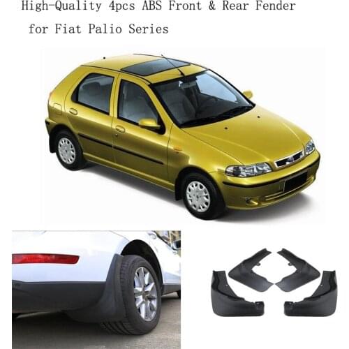 High-Quality 4pcs ABS Front & Rear Fender for Fiat Palio Series Car Mud Flaps Splash Guard Mudguard Mudflaps Accessories