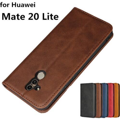 Leather case for Huawei Mate 20 Lite Flip case for Mate 20 Lite card holder Holster Magnetic attraction Cover Case Coque